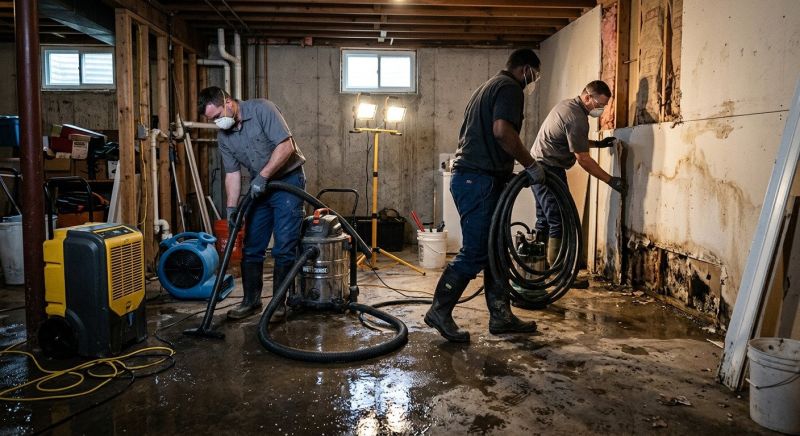 Basement Water Extraction in Napa, CA